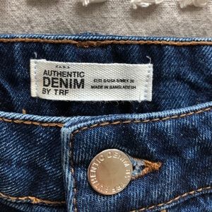 Zara Denim Button Up Mini Skirt